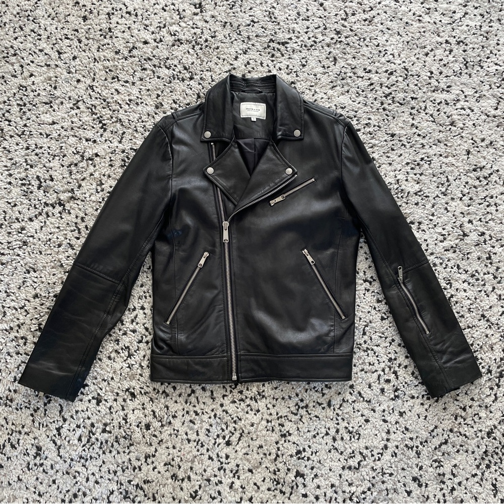 Frank & Oak Leather Moto Jacket